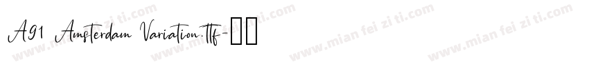 A91 Amsterdam Variation.ttf字体转换
